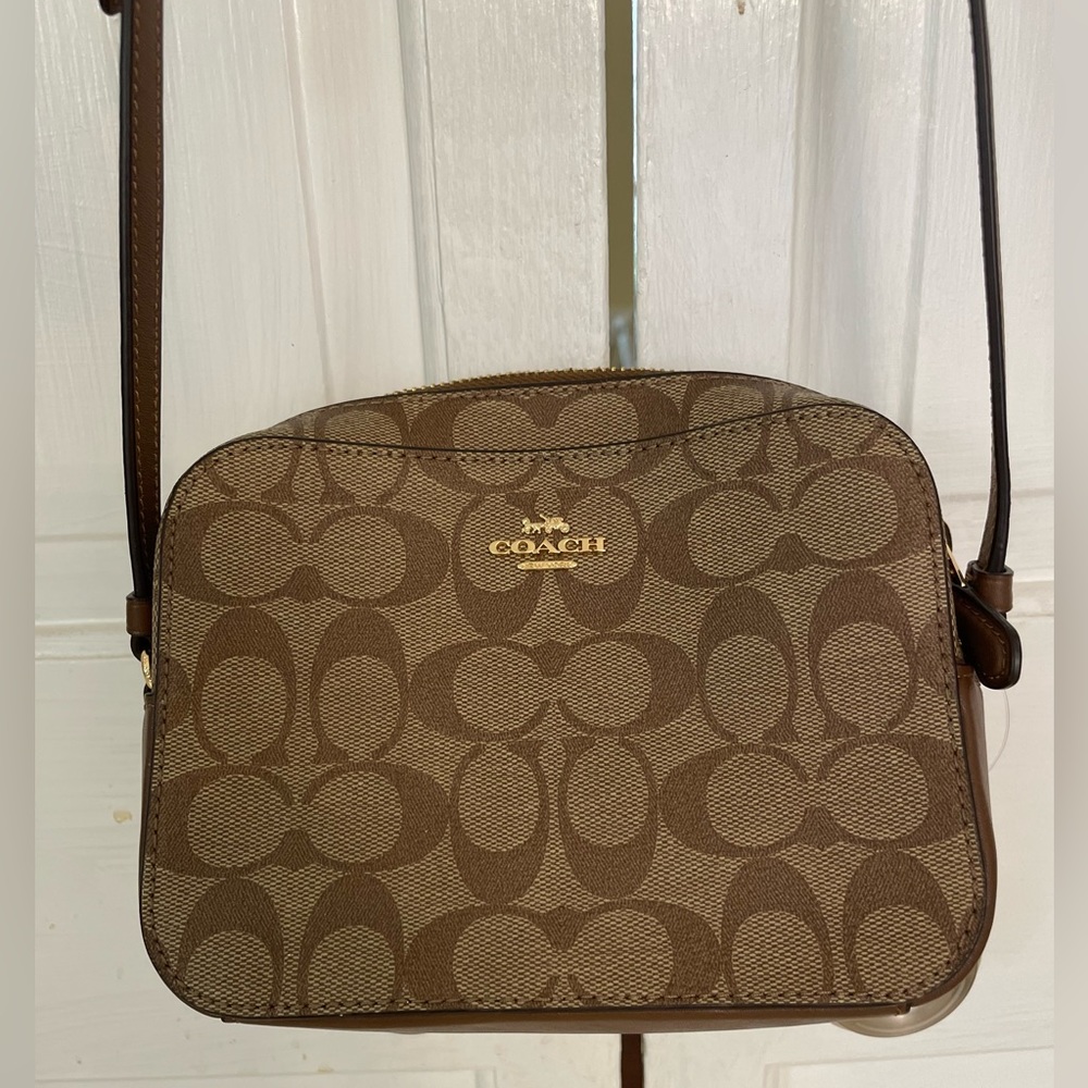 Coach signature crossbody purse